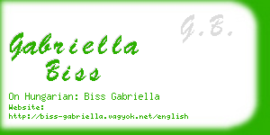 gabriella biss business card